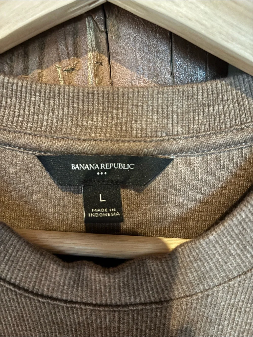 Men's Banana Republic Brown Knit Crew Neck T-Shirt